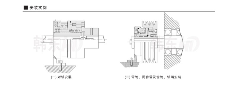 氣動(dòng)齒形離合器安裝方式