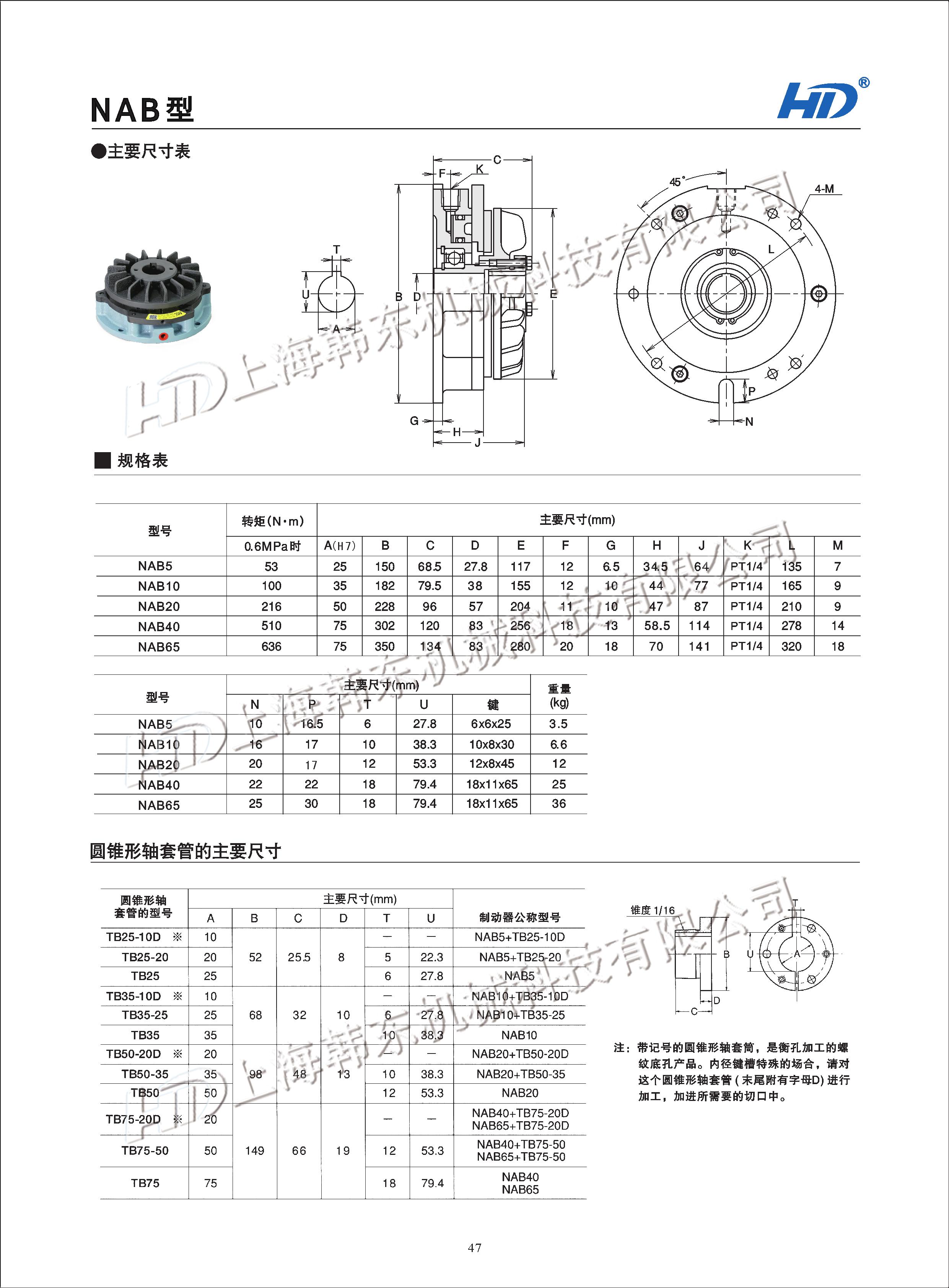 小型氣動(dòng)剎車(chē)NAB型號(hào)參數(shù) 小型氣動(dòng)剎車(chē)參數(shù)